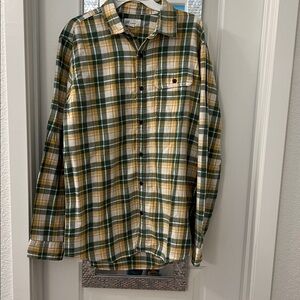 GAP Green and Yellow Plaid Shirt